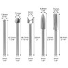 QWORK® 5PC Wood Carving Bits Set for Most Rotary Tools,