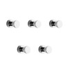 BVL Brass Robe Hook, 5 Pack, Chrome, Wall-Mounted, for Bathroom