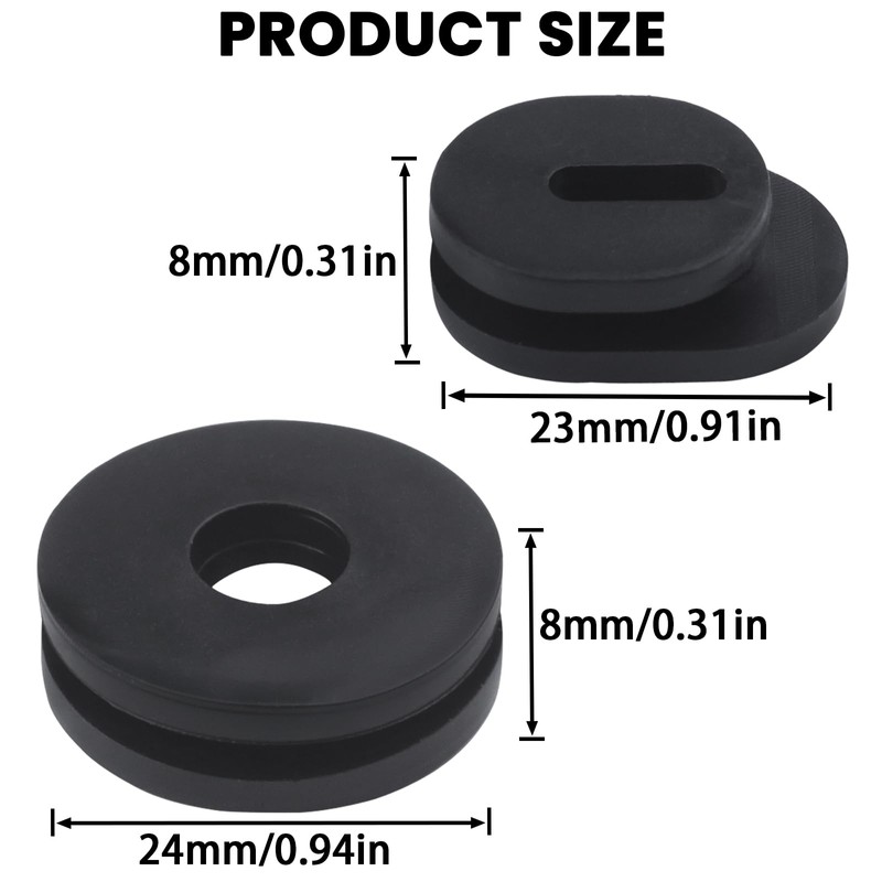 12Pcs Motorcycle Rubber Side Cover Grommet Single Side Panel Fairing