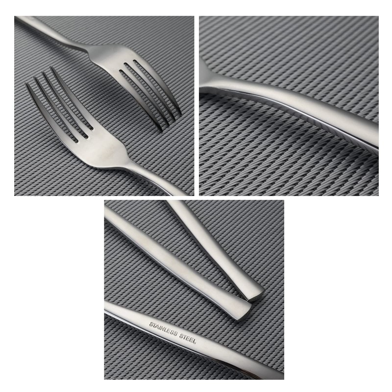 Parlynies Table Forks Set, Stainless Steel Dinner Forks, Set of