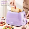 Roter Mond 2 Slice Toaster Retro Stainless Steel with Bagel,
