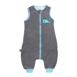 SINCERE Sleeping Bag with Feet Baby Wearable Fleece Blanket for First Walking Trials Infant Children 1-4 Years tog1.5, Grey, Grey