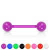 Paula & Fritz® Flexible Acrylic Tongue Bar Bar Straight Barbell,
