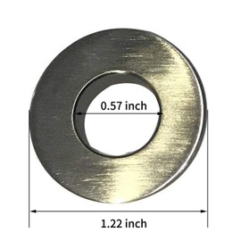 BWE Brushed Nickel Sink Basin Trim Overflow Cover Brass Insert in Hole Round Caps