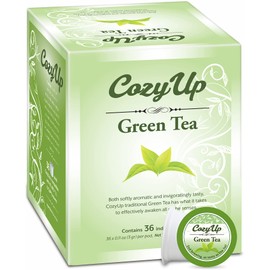 Cozy Up Green Tea K-Cup Pods, 36-Count, Compatible with Keurig Brewers