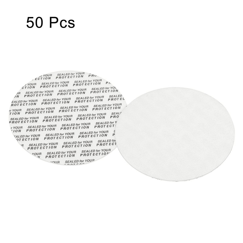 PATIKIL 63mm/2.48" Foam Lid Liner, 50Pack PS Foam Resistant Tamper