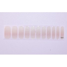 LIFOOST Semi Cured Gel Nail Strips Works with Any Nail Lamps, Salon-Quality, Long Lasting, Easy to Apply & Remove (Shimmer Jelly White)