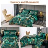 ANGIYUIN 3D Marble Printed Emerald Green Comforter Set Full, 7Pcs