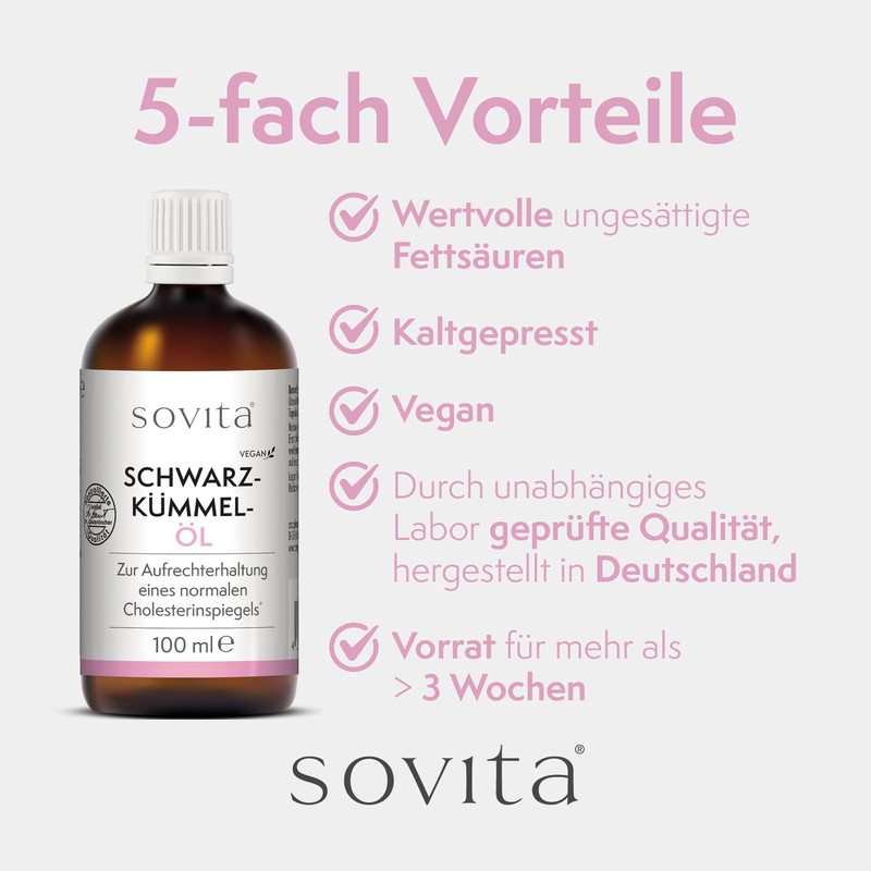 sovita Black Cumin Oil | Cold Pressed & Virgin |