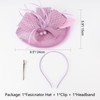 DRESHOW Flower with Single Arrow Feather Fascinators Hat Headband and