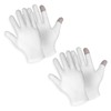yolzhxe 2 Paar Feuchtigkeitsspendende Handschuhe, Weiße Baumwollhandschuhe, Touchscree Handschuh, Hands
