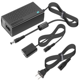 Kimaru AC-PW20 Power Supply Adapter NP-FW50 Dummy Battery Kit for Sony Alpha ZV-E10 A6000 A6100 A6300 A6400 A6500 A5000 A5100 A7 A7II A7RII A7S A7SII RX10II III IV NEX3/5/6/7 Cameras.