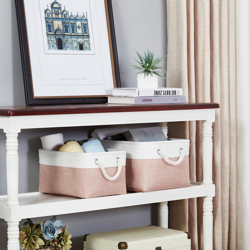 Mangata Soft Fabric Storage Boxes, Multi-Size, Rectangular Container Baskets for
