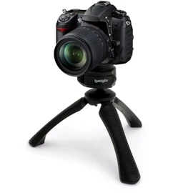 iGadgitz U4857 (PT310) Mini Lightweight Table Top Stand Tripod and Grip Stabilizer Compatible with Canon EOS D Series SLR DSLR Series Cameras - Black