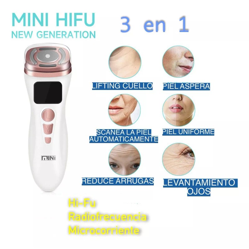 KEMETVOV Minihifu Facial Corporal+masajeado Cuello Papada Lifting+gel
