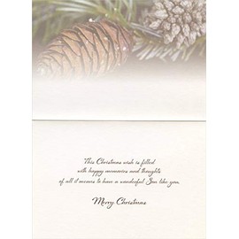 Pictura Pine Cone and Branches Closeup Photo Son Christmas Card
