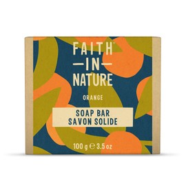 Faith in Nature Natural Orange Soap, Vegan and Untested, SLS and Paraben Free, 100g