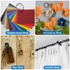 sourcing map 14pcs Shower Curtain Rings, 2 Inch ID Iron