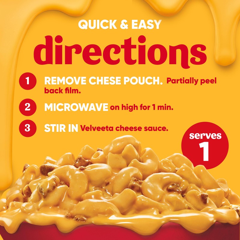 Velveeta Cheesy Bowls Ultimate Cheeseburger Mac Microwave Meal, 9 oz