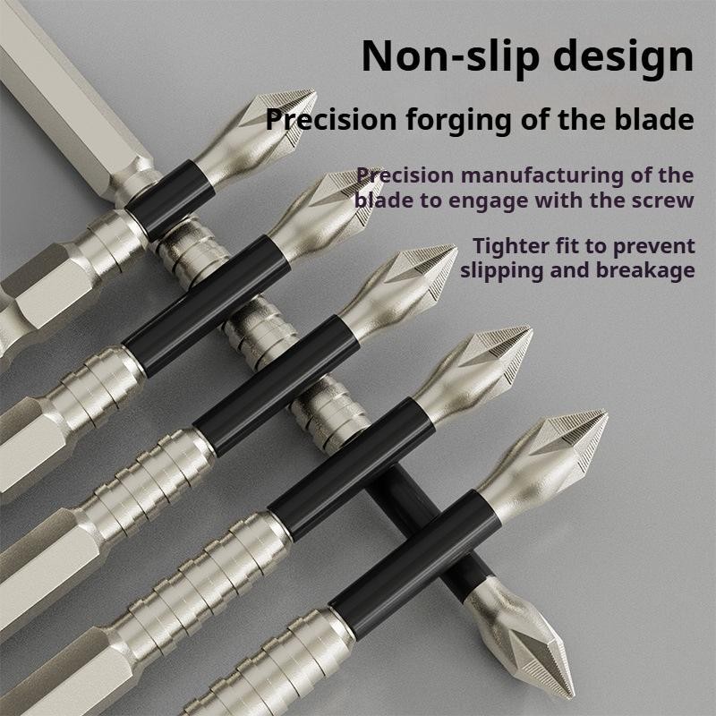 Anti-Slip PH2 Impact Driver Bit Set, Magnetic Phillips Screwdriver Bit