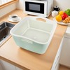 Kitchen Colander Drain Basin 2 in 1 Plastic Basket Strainer