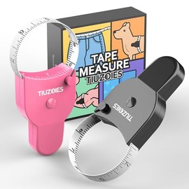 TIUZOIES - Paquete de 2 cintas métricas para el cuerpo de 60 pulgadas (150 cm), pasador de bloqueo y botón retráctil, diseño ergonómico y portátil, ci