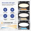 BYKISTOK 55in Black Flush Mount Ceiling Fan - RGB Low