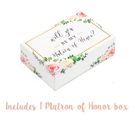 Matron of Honor Proposal Box | 1 pack | Matron of Honor Box | Matron of Honor Proposal Gift | Floral Design