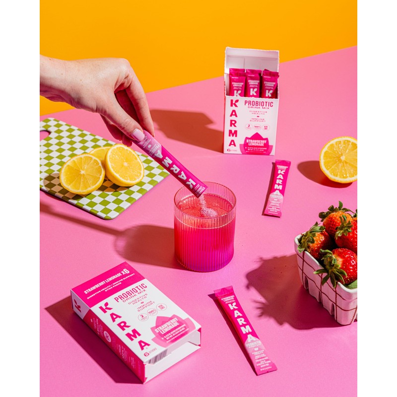 Karma Karma Probiotic Hydration Packet - 6 Pack, Strawberry Lemonade