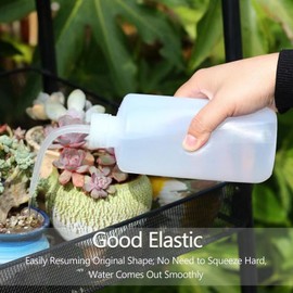 Melphoe - Botella de lavado de tatuaje, 3 unidades, 500 ml, botella de riego suculenta, botella de enjuague de seguridad, botella de lavado de laboratorio médico de plástico, suministros de tatuaje,