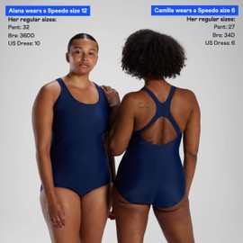 Speedo Traje de baño de una Pieza PowerFlex Ultraback sólido para Mujer
