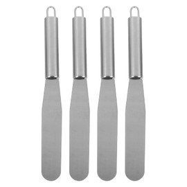 Sosoport Juego De 4 Espátulas De Acero Inoxidable Para Glaseado De Pasteles Con Mango Ergonómico 10.74X1.14X0.62In Utensilios Repostería Para Decorar Y Alisar Postres En Cocina