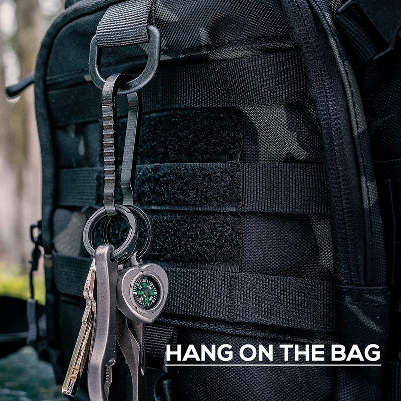 TIMULTI Carabiner Stylish Titanium Key Chain Quick Release Key Hook