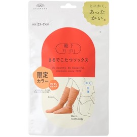 Okamoto 532-995 Socks Supplement, Kotatsu Socks, Warm, Cold Protection, Winter, Cold Protection, Room Socks,, suntan orange, 23.0-25.0 cm
