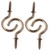 7/8 Inches Antique Brass Plated Ceiling Screw Hooks Bronze for