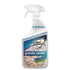 Black Diamond Stoneworks Granite Sealer – Seals and Protects Stone Countertops Without Changing Appearance – Guards Against Food, Oil & Water Stains – for Granite, Marble, Travertine & More 1-Pint.