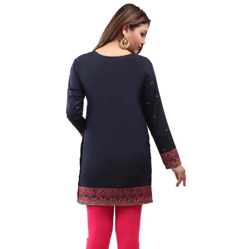 Maple Clothing Túnica corta con estampado de Kurti indio para