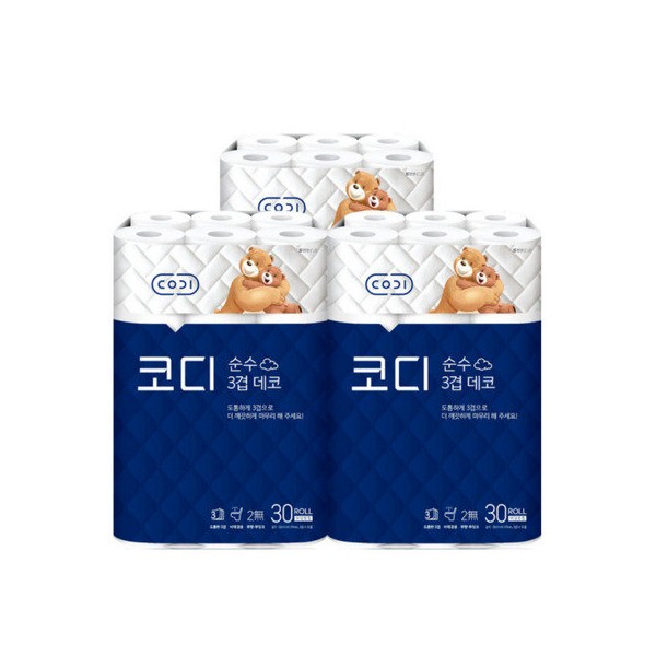 Cody Pure 3-layer Deco 30m 30 rolls 3 packs /