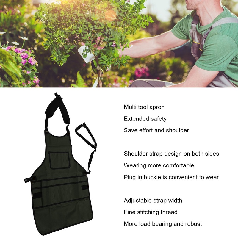 Work Apron Multi Pocket Waterproof Oxford Cloth Tool Bag Pouch
