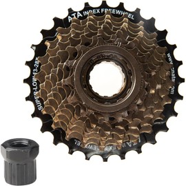 ZUKAK Bike Freewheel, 8-Speed Bicycle Cassette 13-28T Gears Sprocket for Teeth Sprocket for Mountain Bikes Road Bikes Folding Bikes MTB Bicycle Part Brown