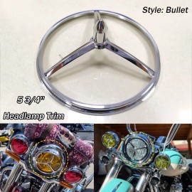 Unbranded 5-3/4" Bullet Style Headlamp Trim For Harley Sportster Iron 883 XL 1200 48 04-up