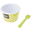 zakdesigns" Dotty Ice Cream Dish, Melamine Green/White, 8 x 8