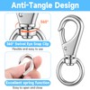 4 Pcs 3.5 Inch Flag Pole Clips Stainless Steel Swivel