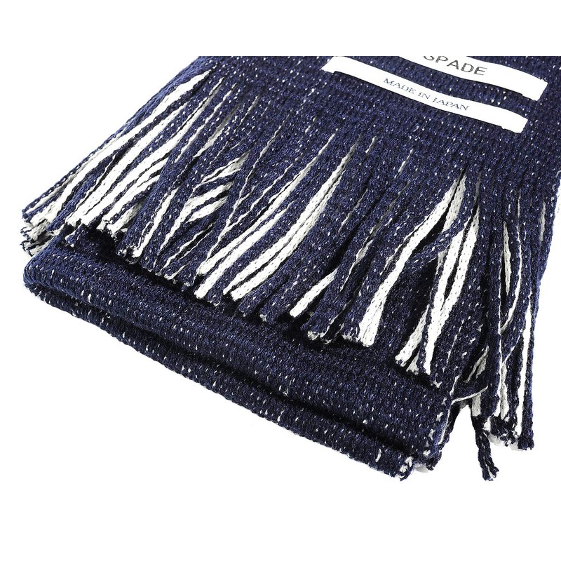 Spade w211 Men's Striped Scarf, Reversible Made in Japan, Front: