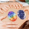 Chakra Worry Stone for Anxiety, 7 Chakra Crystals Healing Stones,