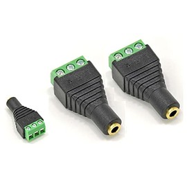 Sound Wave [Homebrew 3.5mm 3 Pole Female Adapter, 2 Pieces] Earphones, Headphones, Homebrew, Converter, Socket Adapter, Wiring, Testing, DIY Amplifier, Gold Plated, Stereo, Mono Plug, 3.5 (3 Pole,