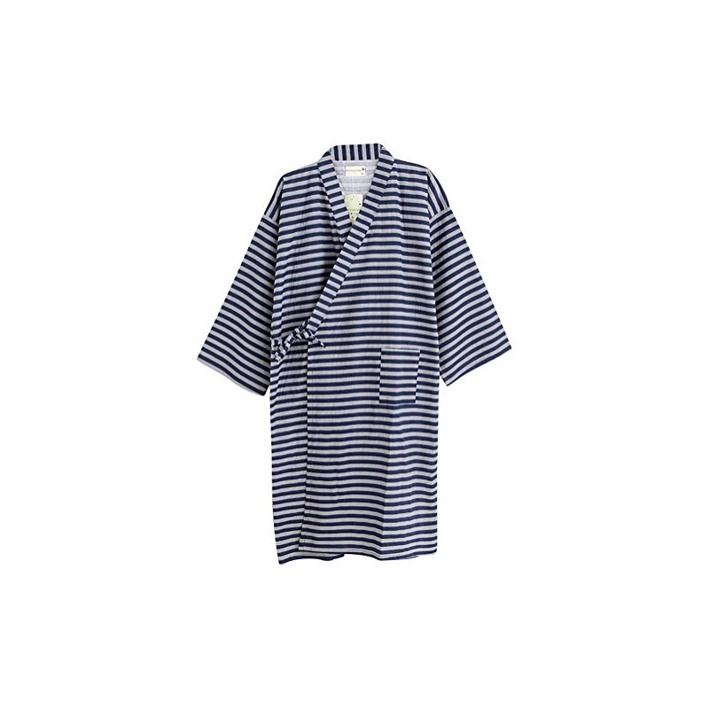 QCHOMEE Bathrobe, Jinbei, Pajamas, Yukata, Men's, Women's, 100% Cotton, Texture,