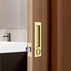 Dontay Pocket Door Handle with Lock, Narrow Modern Rectangular Keyed