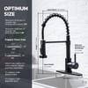 WEWE Black Kitchen Faucet with Soap Dispenser, Kitchen Sink Faucet