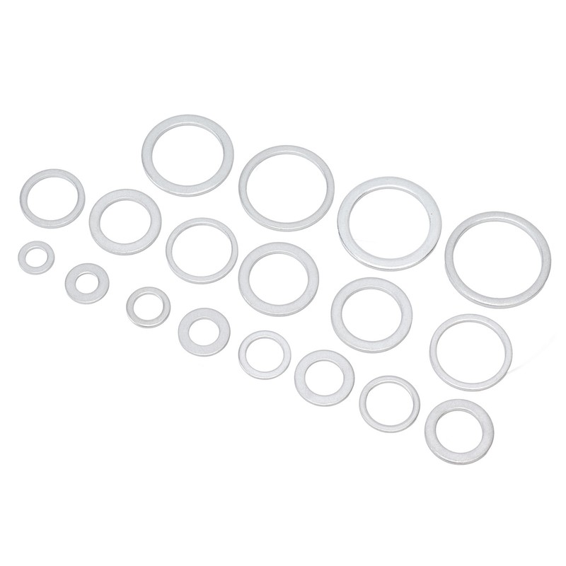 470Pcs Sealing Washer Aluminum Alloy Round Flat Washer Assortment Kit